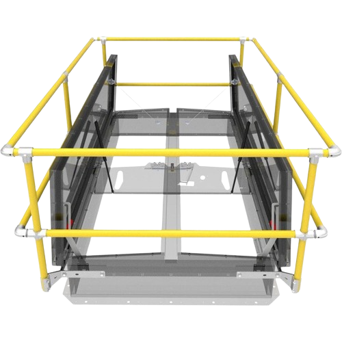 Four-Sided Smoke Vent Safety Railing Fall Protection