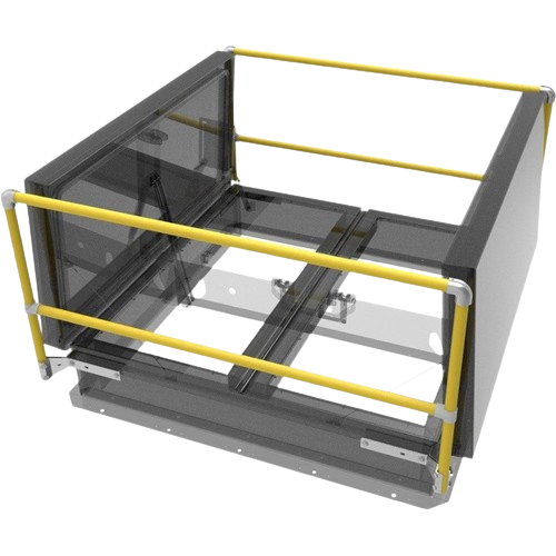 Two-Sided Smoke Vent Safety Railing Fall Protection