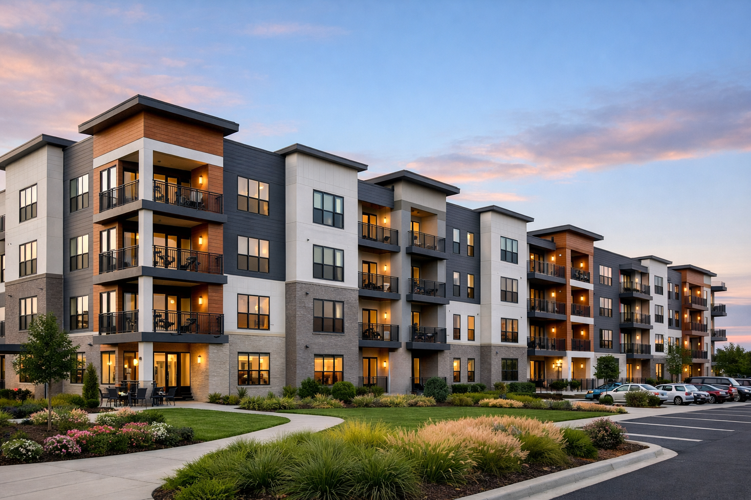 Exterior of an Apartment Building
