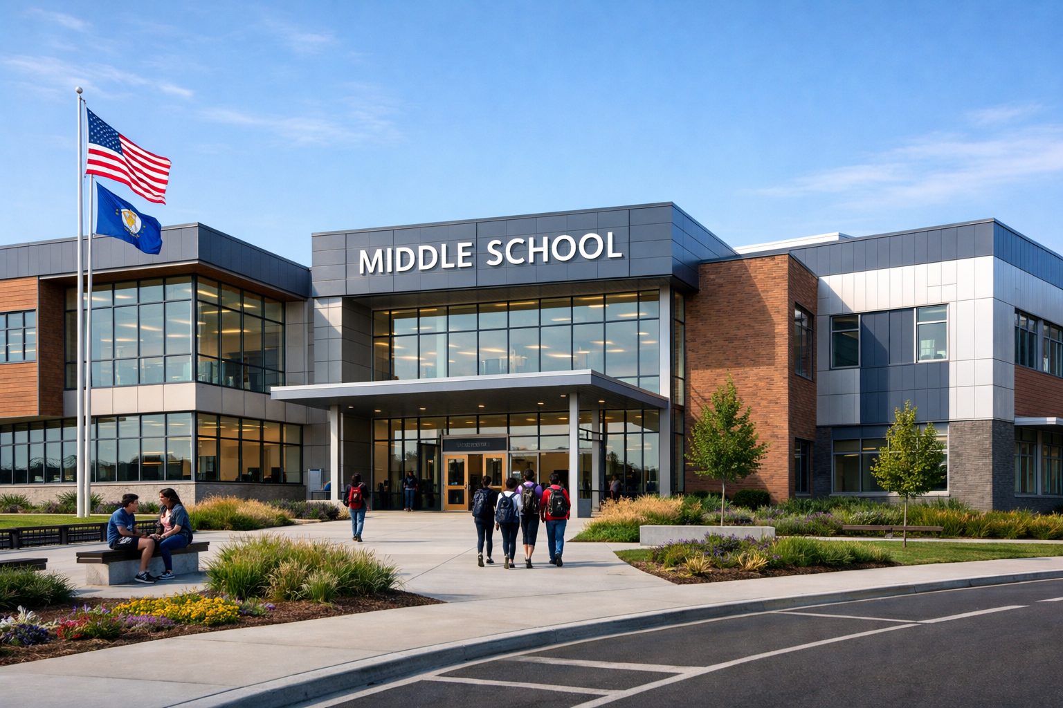 Exterior of a Middle School